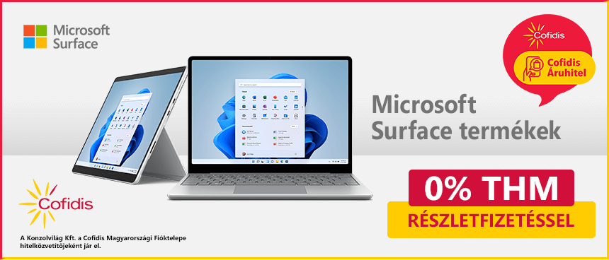 Vásárolj Microsoft Surface terméket 0% THM-mel!