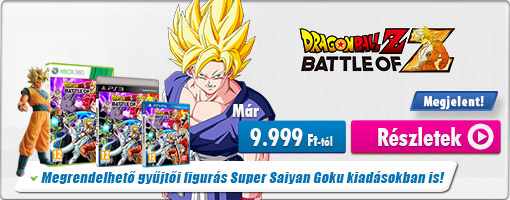 Üzletünkben vár rátok Goku és Vegeta - megjelent a Dragon Ball Z: Battle of Z!