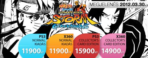 Naruto Shippuden Ultimate Ninja Storm Generations ajánló