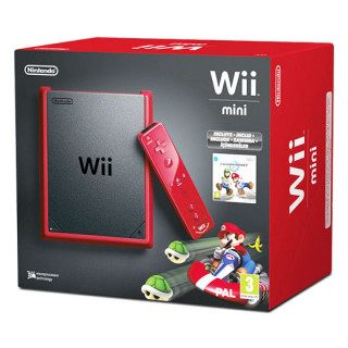 Nintendo Wii Mini (Red) + Mario Kart Bundle 