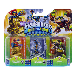 Scorp/Chop Chop/Heavy Duty Sprocket Skylanders SWAP Force játékfigura AJÁNDÉKTÁRGY