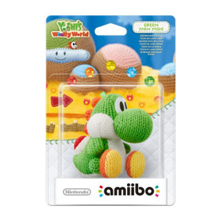 Yarn Yoshi amiibo figura (zöld) - Yoshi's Woolly World Collection Switch