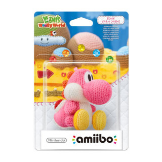 Yarn Yoshi amiibo figura (pink) - Yoshi's Woolly World Collection Switch