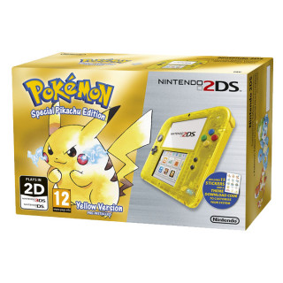 Nintendo 2DS (Transparent, Yellow) + Pokemon Special Pikachu Edition 