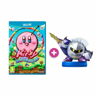 Kirby and Rainbow Paintbrush + amiibo Kirby - Meta Knight WII