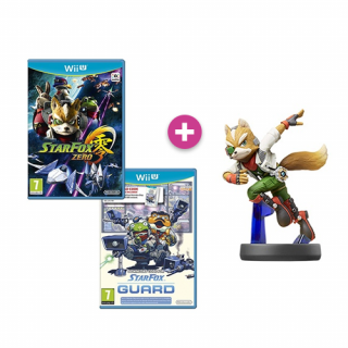 Star Fox Zero + WiiU Star Fox Guard + amiibo Smash Fox 6 WII