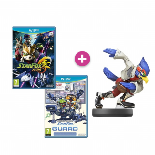 Star Fox Zero + WiiU Star Fox Guard + amiibo Smash Falco 52 WII