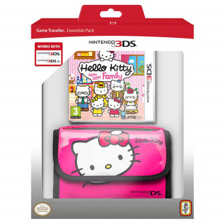 Hello Kitty: Happy Happy Family + 3DS Carrying Bag (Pink) 3DS