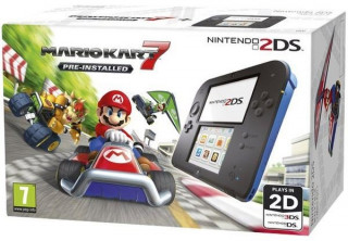 Nintendo 2DS Black and Blue + Mario Kart 7 3DS
