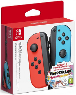 Nintendo Switch Joy-Con (Piros-Kék) + Snipperclips kontrollercsomag Switch