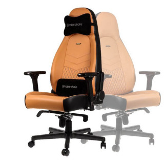 Noblechairs ICON Gamer Szék Konyak/Fekete Bőr (NBL-ICN-RL-CBK) PC