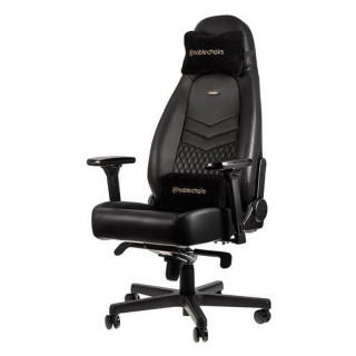 Noblechairs ICON Gamer Szék Fekete/Fekete Bőr (NBL-ICN-RL-BLA) PC