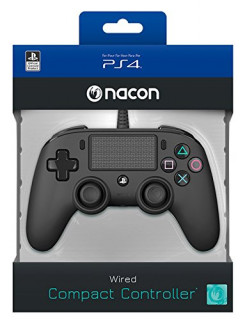 Playstation 4 (PS4) Nacon Wired Compact Kontroller (Fekete) 