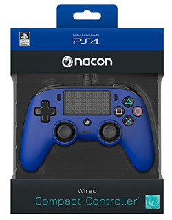Playstation 4 (PS4) Nacon Vezetékes Compact Kontroller (Kék) 