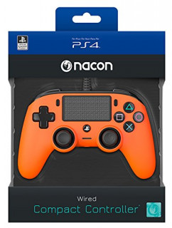 Playstation 4 (PS4) Nacon Vezetékes Compact Kontroller (Narancs) PS4