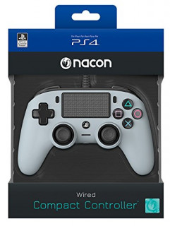 Playstation 4 (PS4) Nacon Wired Compact Controller (Grey) 