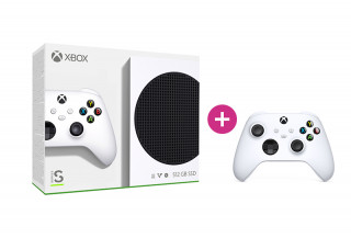 Xbox Series S 512GB + második Xbox vezeték nélküli kontroller (Fehér) Xbox Series