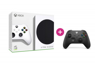 Xbox Series S 512GB + második Xbox vezeték nélküli kontroller (Fekete) Xbox Series