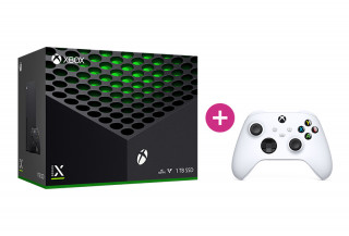 Xbox Series X 1TB + második Xbox vezeték nélküli kontroller (Fehér) 