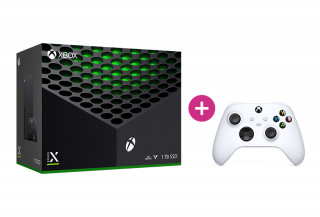 Xbox Series X 1TB + második Xbox vezeték nélküli kontroller (Fehér) Xbox Series