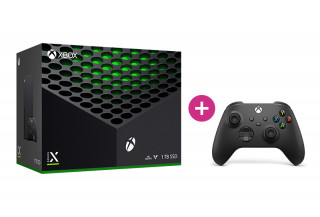 Xbox Series X 1TB + második Xbox vezeték nélküli kontroller (Fekete) 