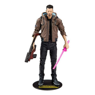 McFarlane Toys Cyberpunk 2077 V Male 18cm akciófigura (13502-2) AJÁNDÉKTÁRGY