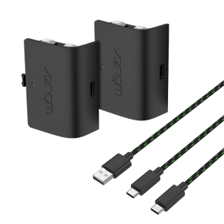 VENOM VS2882 Xbox Series S & X fekete akkucsomag (2 db) + 3 méter töltőkábel 