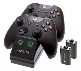 Venom VS2851 Xbox One fekete töltőállomás + 2 db akkumulátor (Bontott) 