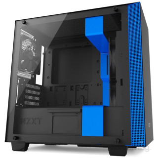 NZXT H400 Fekete-Kék (Táp nélküli) ablakos mATX ház (Bontott) PC