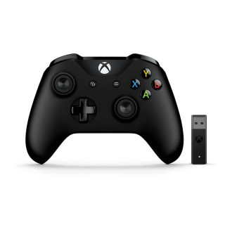 Xbox One vezeték nélküli kontroller (Fekete) + Windows 10 adapter (Bontott) 
