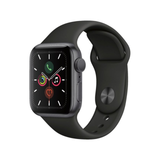Apple Watch Series 5 GPS, 40mm Space Grey Aluminium Case with Black Sport Band (Bontott) Mobil