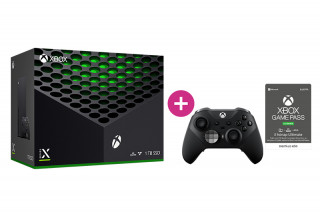 Xbox Series X 1TB + 3 hónap Game Pass Ultimate + Xbox Elite Series 2 vezeték nélküli kontroller 