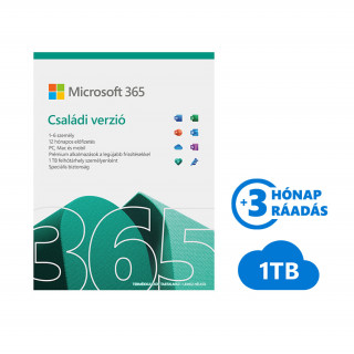Microsoft Office 365 Családi verzió ESD (Letölthető) (6GQ-00092) PC
