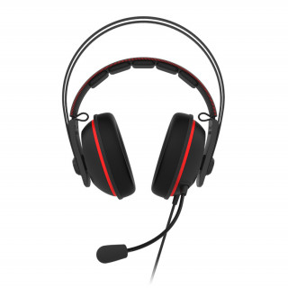 ASUS TUF GAMING H7 Fekete-piros Gamer Headset (90YH01VR-B8UA00) (Bontott) 