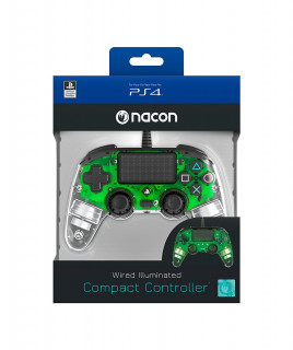 PlayStation 4 (PS4) Nacon Wired Compact Controller (Illuminated) (Green) (Bontott) PS4