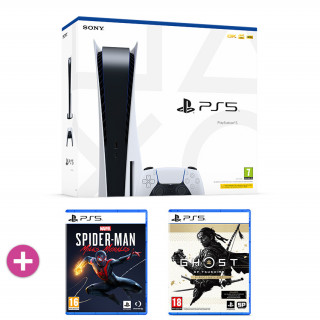 PlayStation®5 825GB Bundle - Marvel's Spider-Man Miles Morales + Ghost of Tsushima Director’s Cut PS5