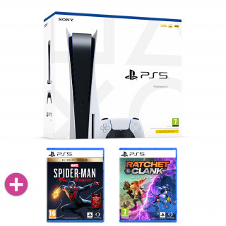 PlayStation®5 825GB Bundle - Marvel's Spider-Man Miles Morales Ultimate Edition + Ratchet & Clank: Rift Apart PS5