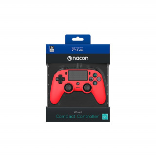 Playstation 4 (PS4) Nacon Wired Compact Controller (Red) (Bontott) 
