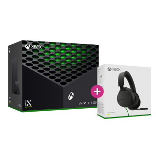 Xbox Series X 1TB + Xbox vezetékes sztereo fejhallgató (8LI-00002) 