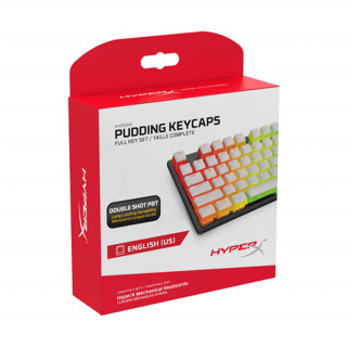 HyperX Pudding Keycaps - fehér billentyű szett (US) (4P5P5AA#ABA) PC