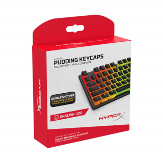 HyperX Pudding Keycaps - fekete billentyű szett (US) (4P5P4AA#ABA) PC