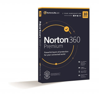 Norton 360 Premium 75GB HUN 1 Felhasználó 10 gép 1 éves dobozos vírusirtó szoftver PC