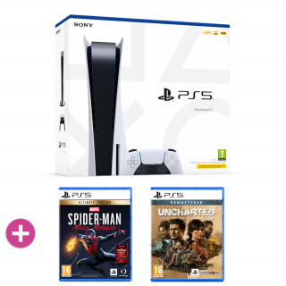 PlayStation®5 825GB + Marvel's Spider-Man Miles Morales Ultimate Edition + Uncharted: Legacy of Thieves Collection 