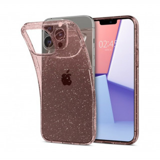 Spigen Liquid Crystal Glitter Apple iPhone 13 Pro Rose Quartz tok, átlátszó Mobil