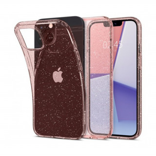 Spigen Liquid Crystal Glitter Apple iPhone 13 Rose Quartz tok, átlátszó Mobil