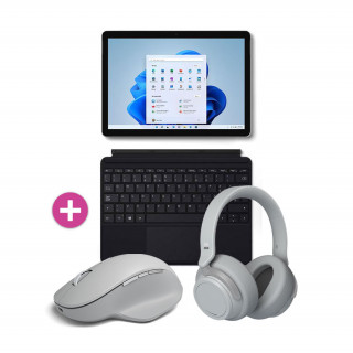 Microsoft Surface Go 3 +Cover HU Black + Surface Headphones 2 + Surface Precision Bluetooth egér PC