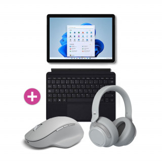 Microsoft Surface Go 3 +Cover HU Black + Surface Headphones 2 + Surface Precision Bluetooth egér 