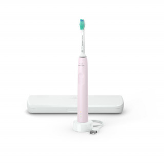 Philips Sonicare S3100 HX3673/11 elektromos fogkefe, rózsaszín utazótokkal Otthon