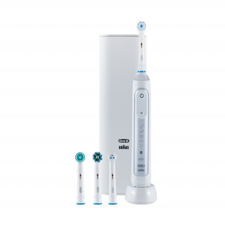 Oral-B Genius X 20000 Sensitive tokkal és pótfejekkel fehér elektromos fogkefe szett Otthon