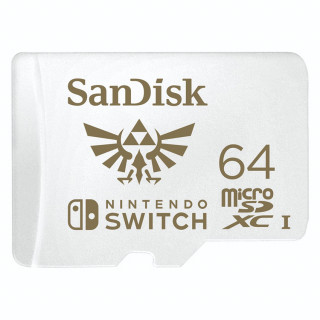 Sandisk microSDXC Kártya Nintendo Switch 64GB, 100MB/s, U3, C10, A1, UHS-1 PC